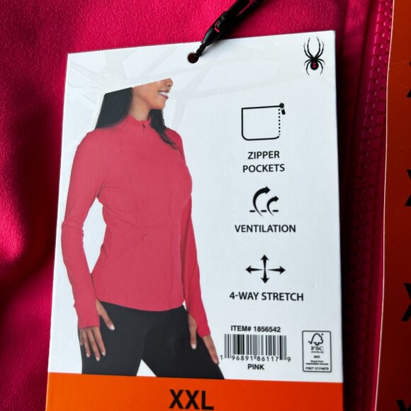 Spyder Women's Yoga Jacket Pink Size 2XL - Picture 8 of 9